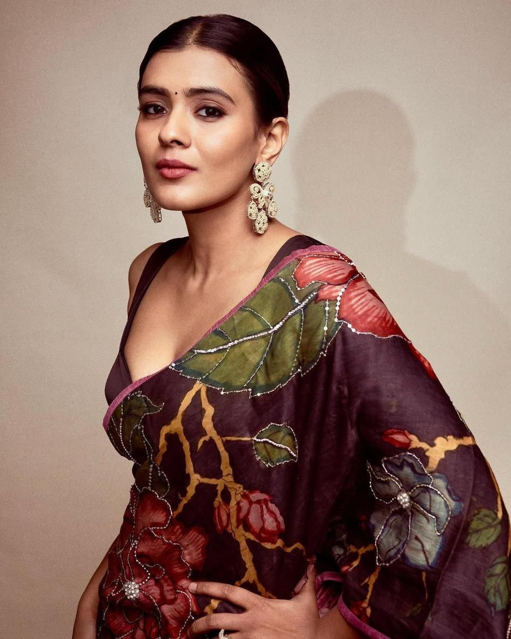 New handwork half half saree